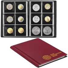 Münzalbum, Münzhalter, Münzsammelbuch mit 60 Taschen