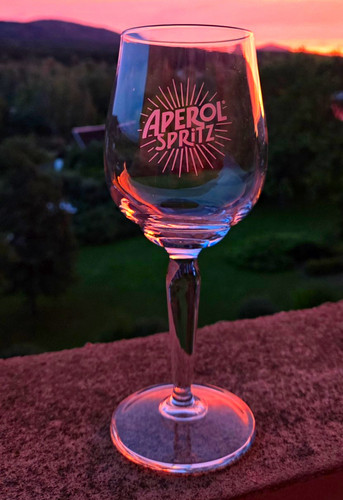 Aperol spritz stielglas mit - aperol,