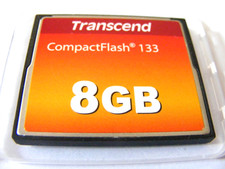 8GB Compact Flash Card  ( 8 GB CF Karte ) TRANSCEND gebraucht