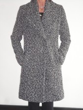 Damen Mantel, schwarz/wollweis, P&C, Gr. 36