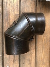 Ofenrohr 180mm - Segmentbogen 90 Grad mit Wartungsöffnung Schelle - massiv - 2mm