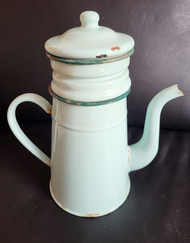 Alte emaillierte kaffeekanne - emaillierte,