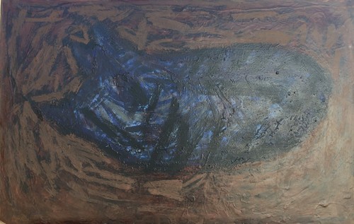 ölbild expressionist blaue - Ölbild,
