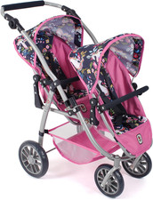 Bayer Chic 2000 Puppenwagen Vario, Zwillingsbuggy Für Zwei Puppen, Tandem-Puppen