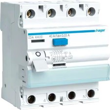 Original Hager Fehlerstromschutzschalter, 4-polig 6kA 40A 30mA Typ A