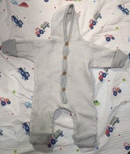 Baby Wollwalkanzug Gr. 74 Winter grau
