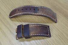 ORIGINAL PANERAI 24 - 22 Lederband braun Armband Leder vintage