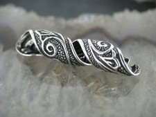Bartschmuck Bartspirale Bartcreole Celtic Tribal  Haarschmuck Sterli Silber 925 