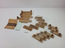 Konvolut Bilder-/Fotohalterung Glas Holz Büro Dekoration Einrichtung #254180