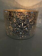 Hoff Interieur Windlicht Glas Eiskristall Gold Weihnachten Shabby Impressionen