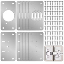 2 Stück Scharnier Reparatur Kit Schranktür Reparaturplatte Edelstahl