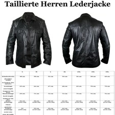 "Herren Leder-jacke tailliert Slim Fit Bikerjacke Vintage Look Echtleder S-4XXL"