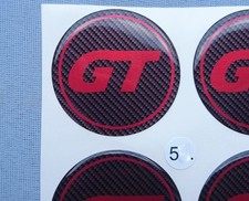 4x GT Embleme für Nabenkappen