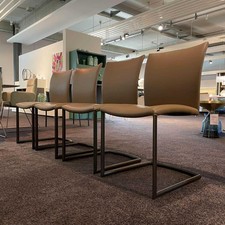 Draenert Stuhlset 2071 Nobile Swing Soft Leder I L627 Gestell Dunkelbronze