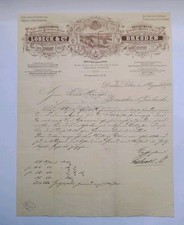 Lobeck&co Schokoladenfabrik Dresden Sachsen           Brief,Rechnung.1895
