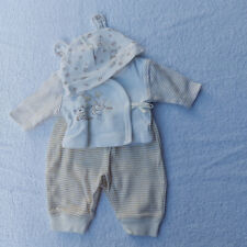 Puppenkleidung 3tlg Set - Ausgeh -Garnitur mit Mützche für Puppengröße ca. 45 cm