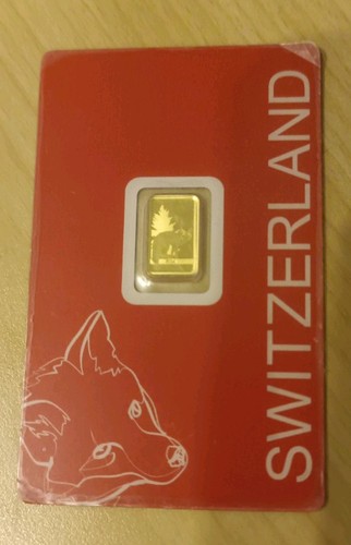 Pamp swiss goldbarren gold - 1g,