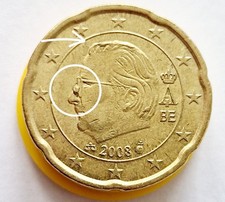 ? Überschüssiges Metall Belgien 0,20 Euro-Cent Sehr Selten @Unikat Fehlprägung