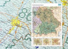 Geometro Postleitzahlenkarte Bayern XL, 1:400.000, folienbeschichtet, 2016