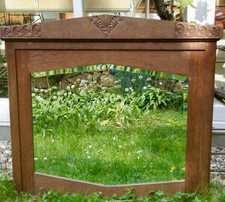 Spiegel (antik, Massivholz, geschliffenes Glas)