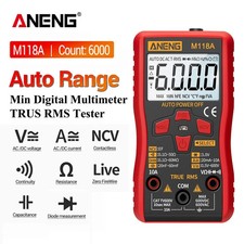 Digital Multimeter Mini Taschenlampe TRMS NCV Auto Messgerät 6000 Counts