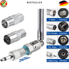 Bingfu DAB FM UKW Radio Antenne 75 Ohm Unbal Teleskopantenne Zimmerantenne Kompa