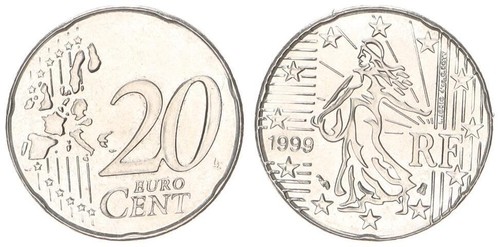 Frankreich fehlprägung - frankreich, 20