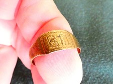 Ring Antik Bronze / Messing, Russisch, Gr. 19,1 / 60, ca. 1,49 Gramm