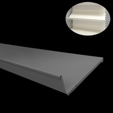 RZ2308= 1x Zeitschriftenablage L125 T30 H8 weißaluminium Tegometall Regal B-Ware