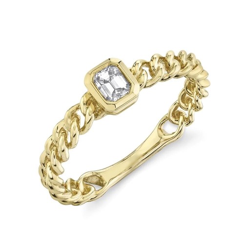 14k gold smaragdschliff - gold,