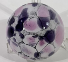 Retro Glaskugel Lila/Pink Laufglasur Kugel Deko Schrankdeko Glas HL6/O199