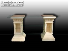 Antikes Säulenregal TV Rack Fernsehtisch Hifi Fernsehtsch Glasregal TV-Regal 