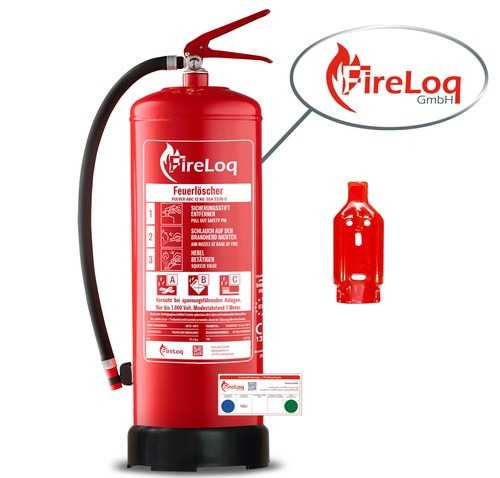 Fireloq 12kg pulver löscher - fireloq®,