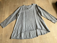 XUNA WUNDERSCHÖNE LEINEN TUNIKA GRAU LAGENLOOK