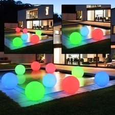 3x-6x-9x Leucht Kugel Pool Teich Lampen Garten Beet Beleuchtung Schwimm Leuchten