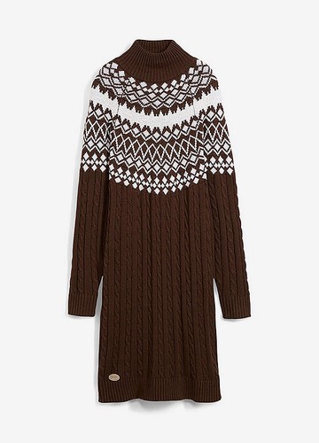 Norweger strickkleid mit - norweger-strickkleid,