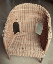 Kinder Geflechtstuhl  Kindersessel naturfarben (Korb / Rattan) Stuhl Sessel