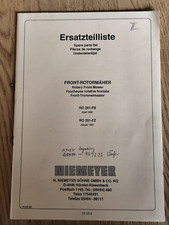 Niemeyer Front Rotormäher RO251FZ Ersatzteilliste spare parts K21
