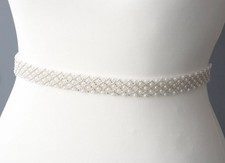 Luxus Elfenbein Perlen Braut