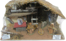 Krippe Hütte Brunnen Weihnachten Figuren Weihnachten Jesus Josef Maria Italy