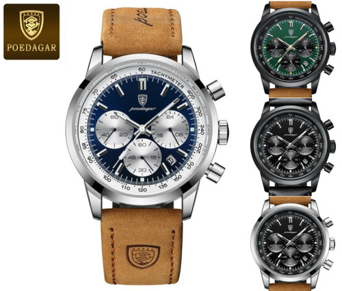 Chronograph mit leder - mit,