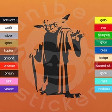 AUTO AUFKLEBER  "Yoda"  Sticker Star Wars  Versandkostenfrei