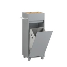 B-waren Wäscheschrank Wäschesammler mit oberen 4 Ablagen BZR159-DG-bwaren