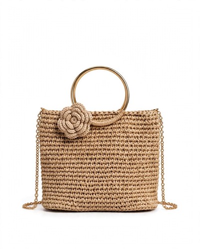 Häkeltasche beige gold - beige,
