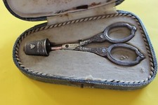 Antik Damen Etui mit Schere u