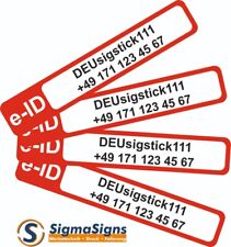 4stk. EU Drohnen Kennzeichen Folie eID UAS Kennzeichnung Plakette