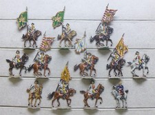 12 Zinnfiguren Preussen Trophäen der Schlacht Hohenfriedberg 30mm bemalt