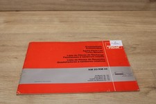 Deutz Fahr KM20 KM22 Kreiselmäher Ersatzteilliste 5145/805  xb10976