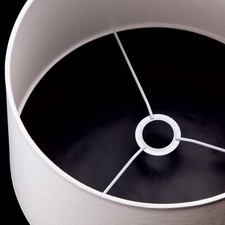 Lampenschirm Stoff (Ø 40 cm unten, 33 cm oben), Ersatzschirm für Stehlampe, rund