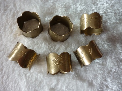 Serviettenringe messing - serviettenringe, 6x,